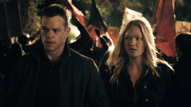 Bourne again ... Matt Damon and Julia Stiles in <i>Jason Bourne</i>, the fifth movie in the spy series.