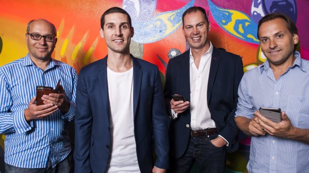 Existing Unlockd investors Gabby Leibovich, Matt Berriman Walsh and Hezi Leibovich, pictured with chief executive Matt Berriman (second from left). 