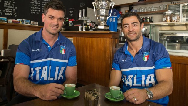 World Cup-bound: Anthony Minichiello (right) has been announced as assistant coach for the Italian rugby league team, alongside head coach Cameron Ciraldo.