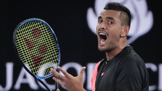 Holding court: Nick Kyrgios remains the local star attraction in Australia's grand slam event.