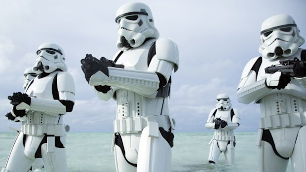 Stormtroopers prove they aren't afraid of getting wet.