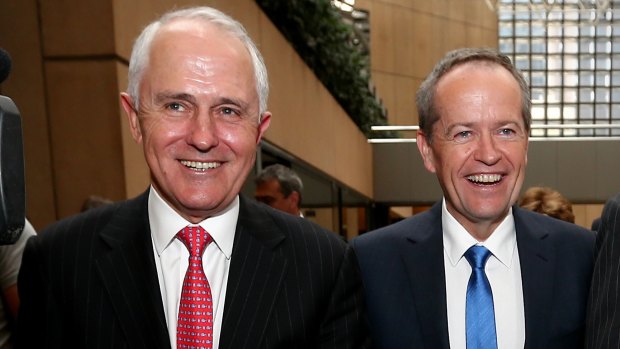 Prime Minister Malcolm Turnbull and Opposition Leader Bill Shorten on the campaign trail.