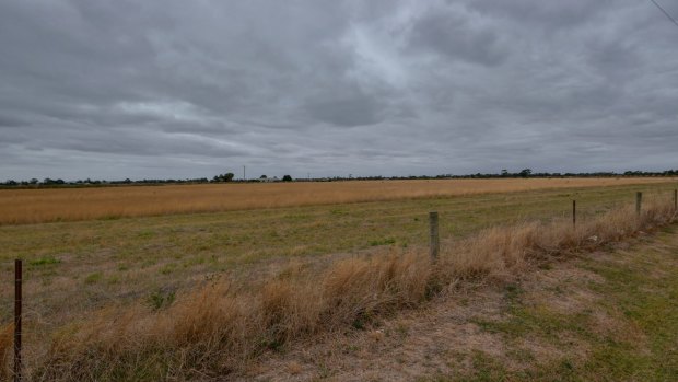 The land in Werribee South where a new youth prison will be built. 