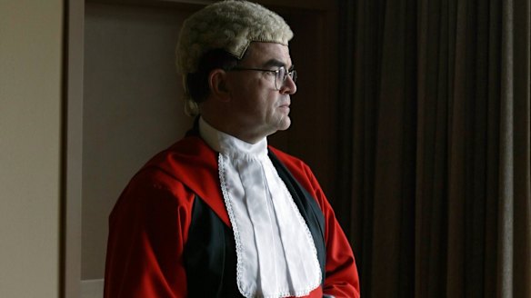 Justice Brian Martin pictured in 2003, when he presided over the Snowtown murder trial in the Adelaide Supreme Court.