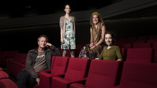 ''It's your foundation that you leap off'': Bryan Brown will be in discussion with artists including (from left) Madeleine Stewart, Nicole Kelly and Natasha Walsh. 