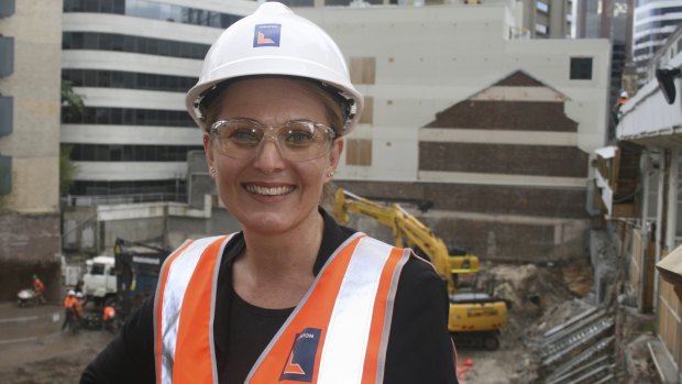  Hat happy: A hard hat is Visna Lampasi's best friend when she is out on her job as chief procurement officer for Leighton Contractors.