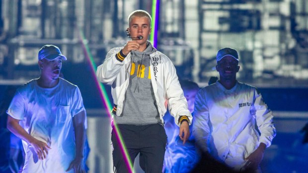 Justin Bieber's movements and delivery have the haunted feel of someone who has been here so often that he is seeing this show replayed in his nightmares now.