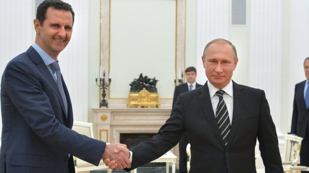 Syrian President Bashar al-Assad, left, with Russian President Vladimir Putin, in Moscow.