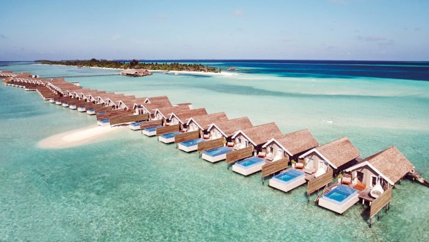 Overwater villas at Lux South Ari Atoll.