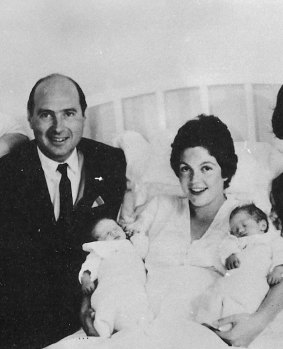 Prince Alexander and Princess Maria Pia with their first set of twins Dimitri and Michel.