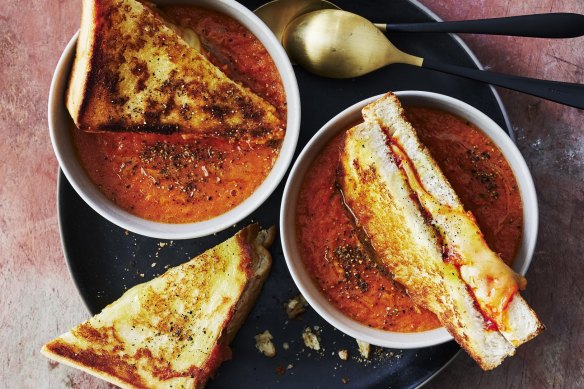 Spice up your soup and sandwich combo with kimchi and gochujang.