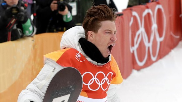 Shaun White after his stunning final run.