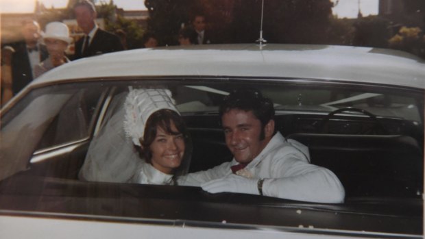 Lynette White, 26, with her husband Paul White. Mrs White was murdered in Coogee in 1973.