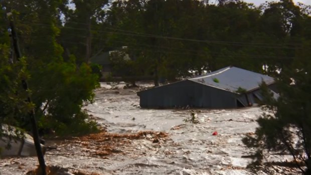 Gratham inundated with water after monster floods in 2011.