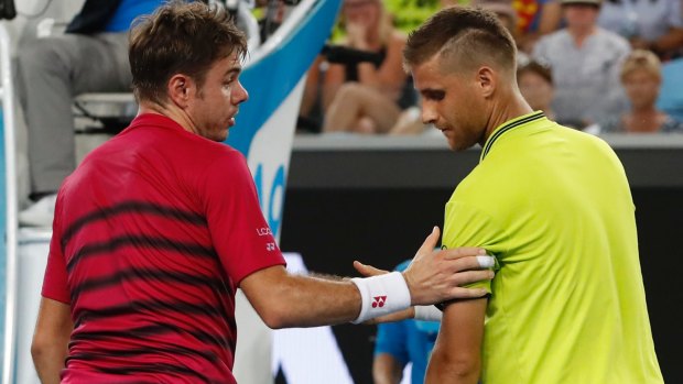 Stan Wawrinka said he thought his opponent was 'OK at the end'.
