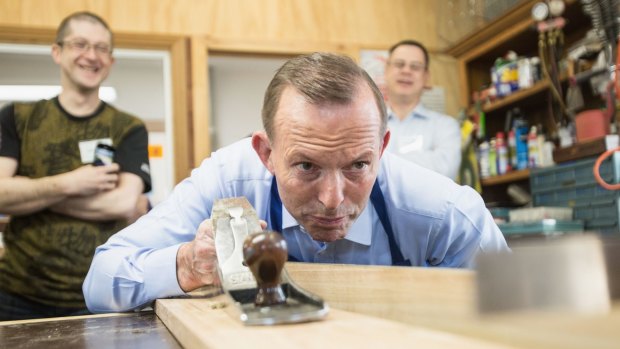 Prime Minister Tony Abbott: "It's a win for the men's sheds."