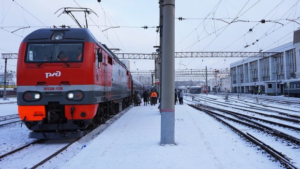 An icy reception on Russian railways.