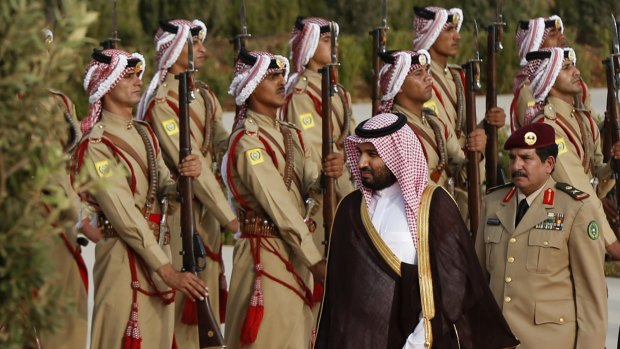 Saudi Arabia's Deputy Crown Prince Mohammed bin Salman on a visit to Amman, Jordan. 