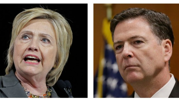 Hillary Clinton and FBI Director James Comey.