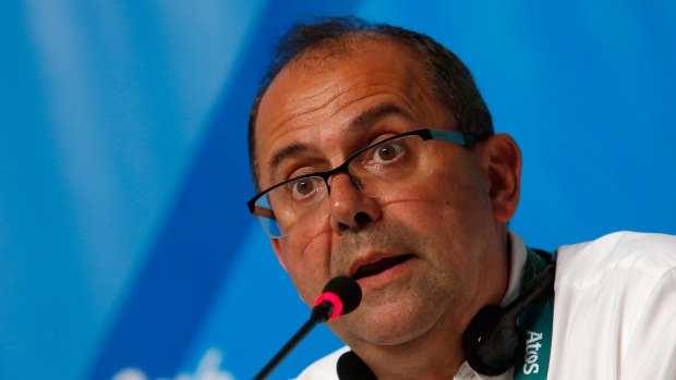 International Paralympic Committee chief executive Xavier Gonzalez addresses media in Rio.