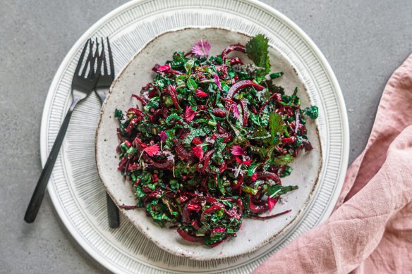 This Christmas coleslaw is hard to beet.