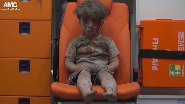Omran Daqneesh, the child whose image has defined the misery of Aleppo for many. His 10-year-old brother died from wounds sustained in the same air strike.