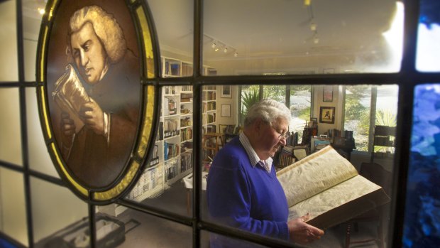 Retired lawyer John Byrne, who has one of the biggest collections of works by  Samuel Johnson. 