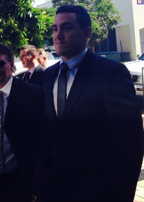 FIGHTING THE CHARGE: Jamie Dowling arrives at court on the Gold Coast.