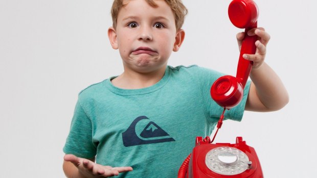 kid making phone call