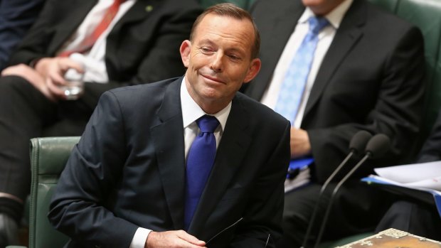 Tony Abbott during question time at Parliament House.