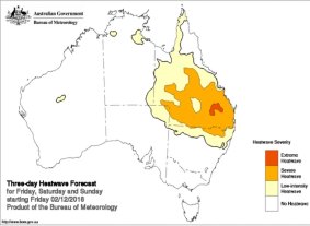 Severe to extreme heatwave conditions across central and southern Queensland are expected.