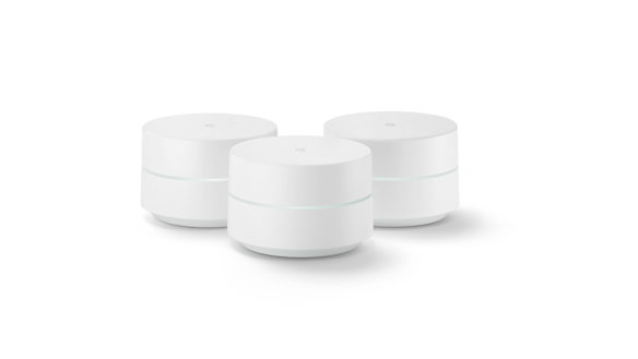 The Google WiFi hubs create a mesh network to improve the wireless coverage around your home.