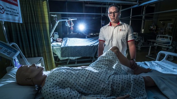 Australian Catholic University nursing student Daniel Robertson hopes to work as a nurse in an emergency department or intensive care unit.