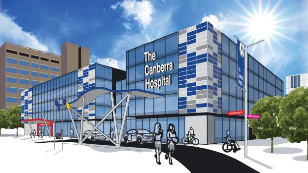 An artist's impressions of the new Canberra Hospital building promised by the Liberals.