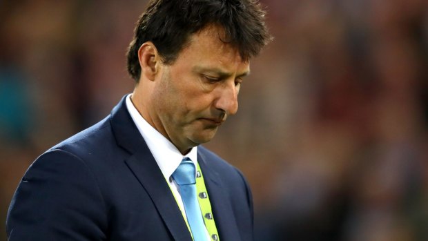 Cooked? Blues coach Laurie Daley looks dejected after game three of the State Of Origin series.