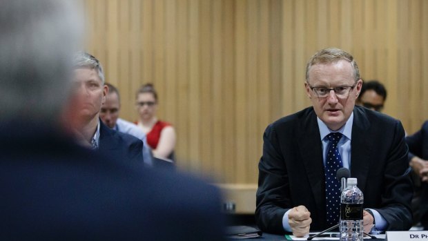 Governor of the Reserve Bank Philip Lowe before the House of Representatives' Standing Committee on Economics last week.