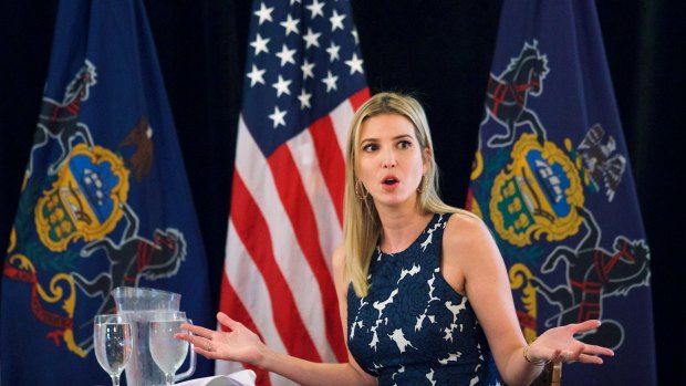 Donald Trump's daughter Ivanka during a "Coffee with Ivanka"  event at Spring Mill Manor in Ivyland, Pennsylvania.