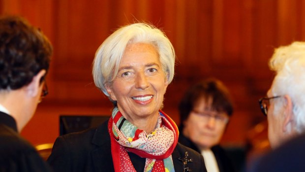 Christine Lagarde in a Paris courtroom on Monday. 
