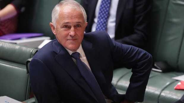 Energetic performance: Prime Minister Malcolm Turnbull let off some steam in Canberra.
