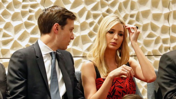 Jared Kushner and his wife Ivanka Trump attend a concert at the Elbphilharmonie philharmonic concert hall on the first day of the G20 in Hamburg.