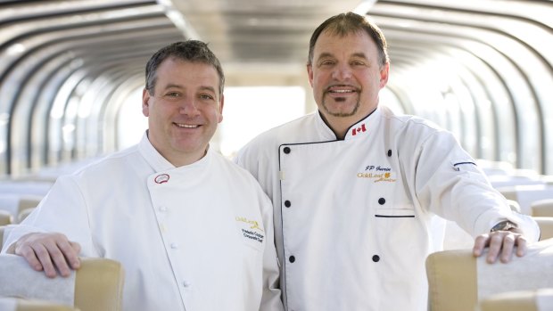 Rocky Mountaineer Chefs Frederic Couton (left) and Jean Pierre Guerin.