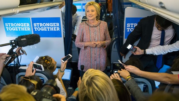 Hillary Clinton back on the campaign trail.