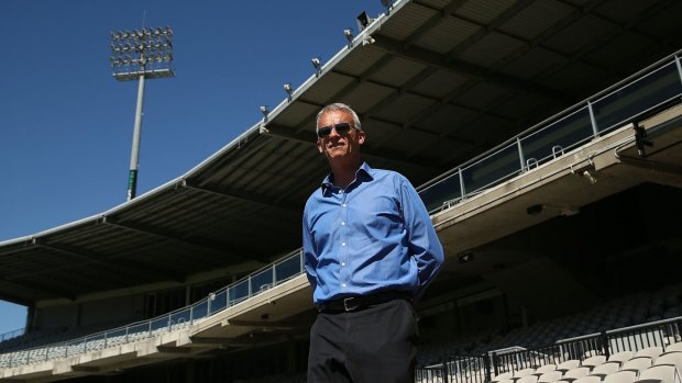 Favourite: David Gallop at Kogarah Oval, which is tipped to be the base for a third Sydney team in the A-League.