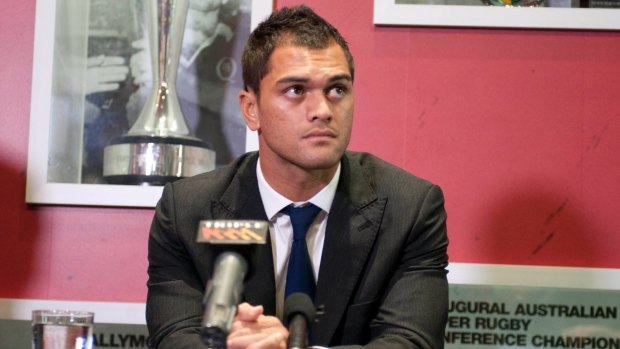 Punishment: Karmichael Hunt was fined $30,000 by the ARU and suspended for six weeks after pleading guilty to cocaine possession.