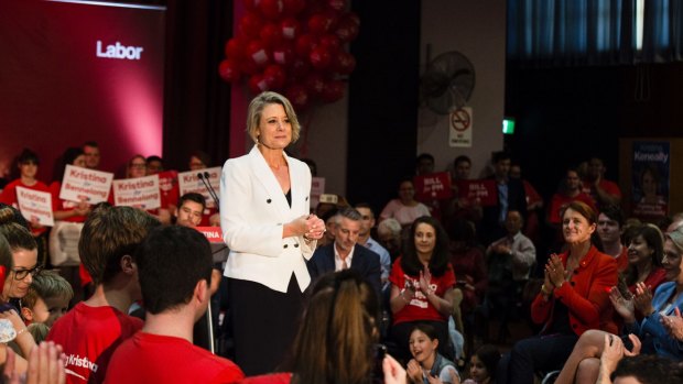 Kristina Keneally during her campaign launch on Sunday.