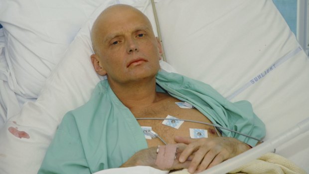 Alexander Litvinenko lies in a London hospital in November of 2006, dying of radiation poisoning. 