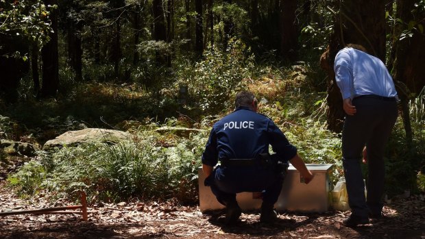 NSW police in the Royal National Park on Thursday.