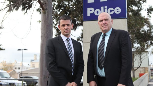 Police Association Victoria secretary Wayne Gatt (L) says officers are becoming increasingly concerned about rammings.
