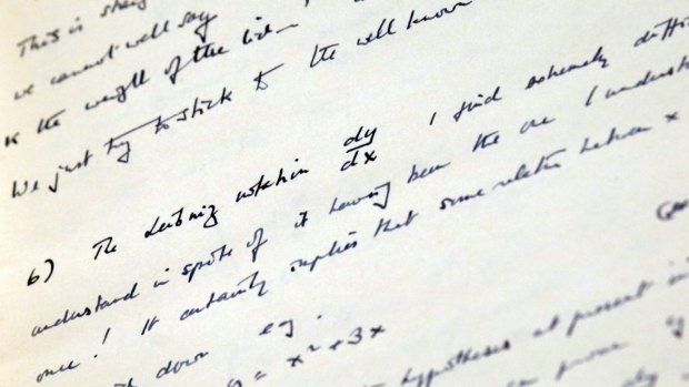 A page from Turing's notebook.