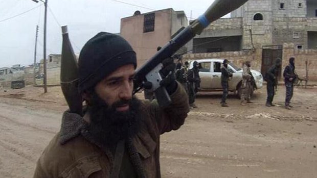A photo claiming to be of Mohammad Ali Baryalei fighting with Islamic State.
